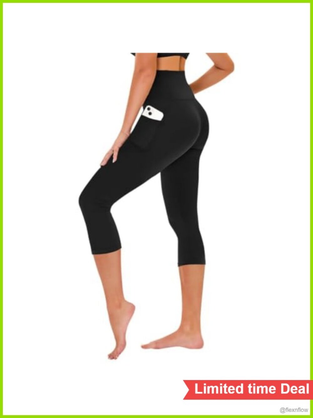 TNNZEET Capri Leggings High Waisted Tummy Control Yoga Pants Gym